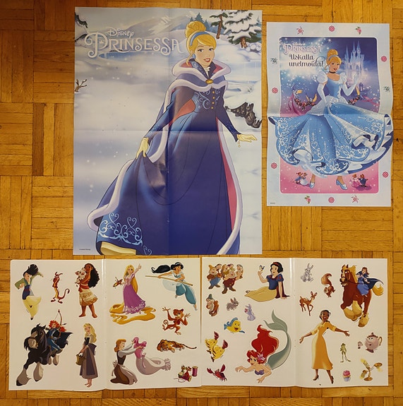 Disney Prinsessat -julisteet ja tarrat
