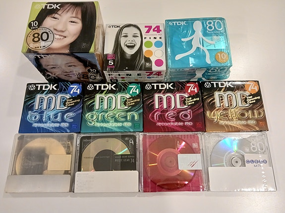 TDK VICTOR MAXELL SONY MD-minidisc-levyt UUDET