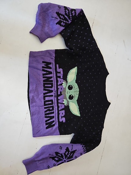 H&M Star Wars The Mandalorian lasten neulepaita 134 musta