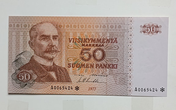 Tähtiseteli 50 mk vuodelta 1977