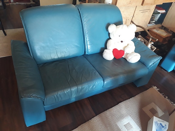 Retro nahkasohvaryhmä vaikka mökille -Toinen sohvatuoli myyty-
