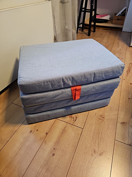 IKEA patja taitettava harmaa kangas