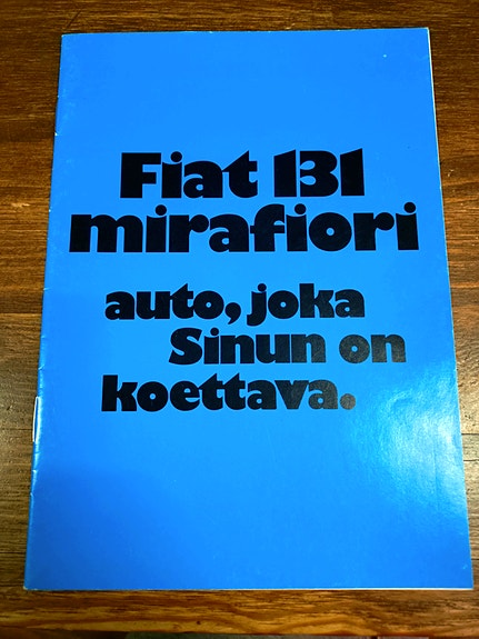 Fiat 131 Mirafiori myyntiesite
