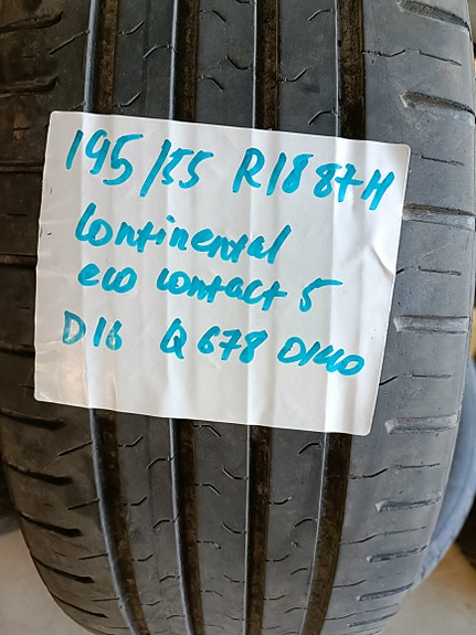 kesärenkaat 195/55R16 87H continental eco contact 5  5mm dot16 Q678