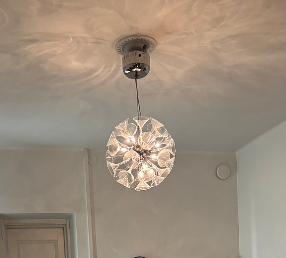 Design kattovalaisin kirkas lasi kromi