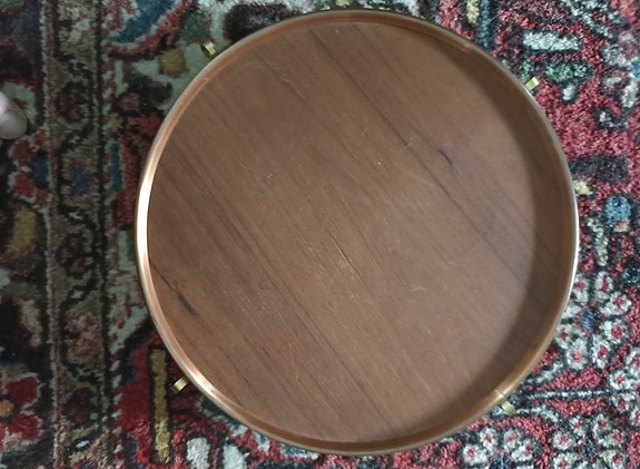 Martti-metalli teak-alusta, pyörivä