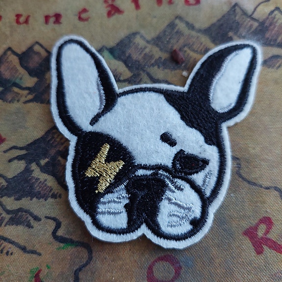 Ranskan bulldog kangasmerkki