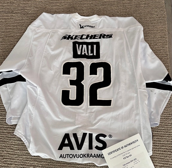 TPS #32 Vali game worn pelipaita, kausi 2024-2025