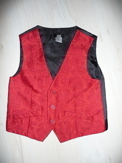 Punainen juhlapuvun liivi 104 cm