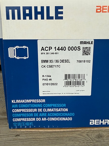 BMW X5 X6 Diesel Ilmastointikompressori ACP 1440 000S