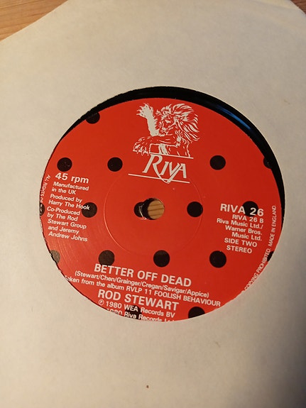 Rod Stewart LP-levy sinkku 1980