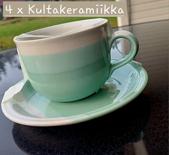 4 x Kultakeramiikka