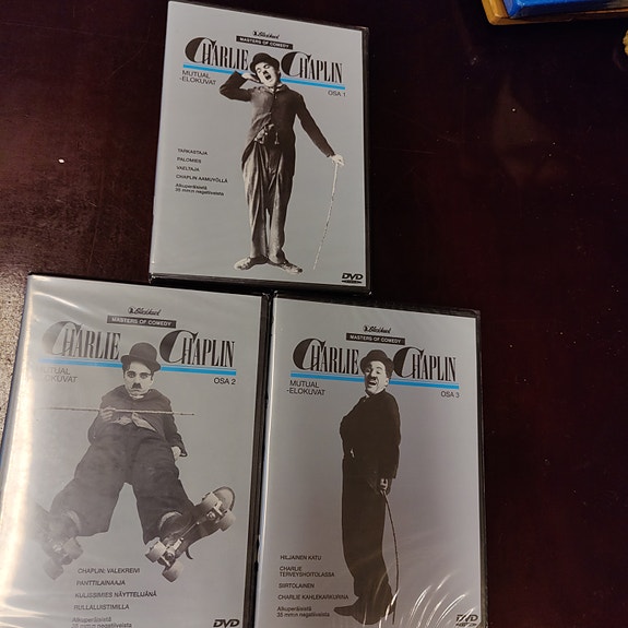 Chaplin Mutual elokuvat osat 1-3, avaamaton,  Helsinki-Klaukkala