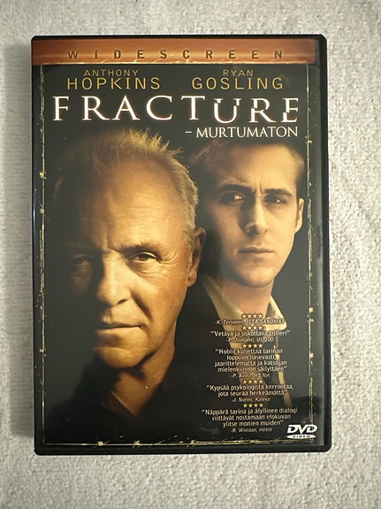 Fracture DVD-elokuva Anthony Hopkins Ryan Gosling