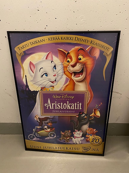 Disney jättikokoinen Aristokatit juliste kehyksillä