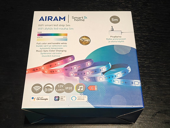 Airam Smart home led-nauha 5m RGB CCT