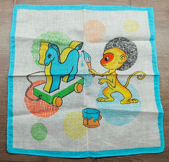 Vintage lasten nenäliina 50-60-luvulta