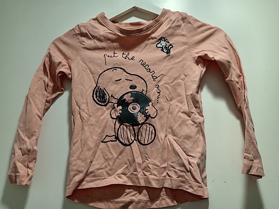 Lasten Snoopy collage paita koko 122/128