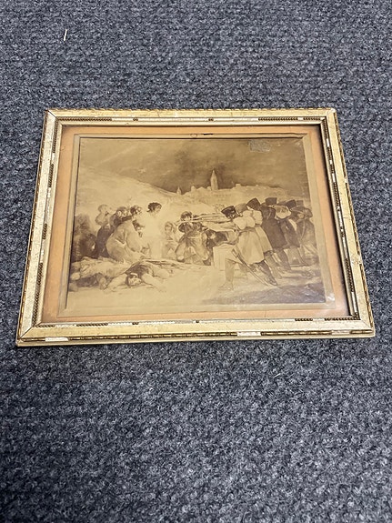 Vanha kehystetty kuva teoksesta Toukokuun kolmas 1808