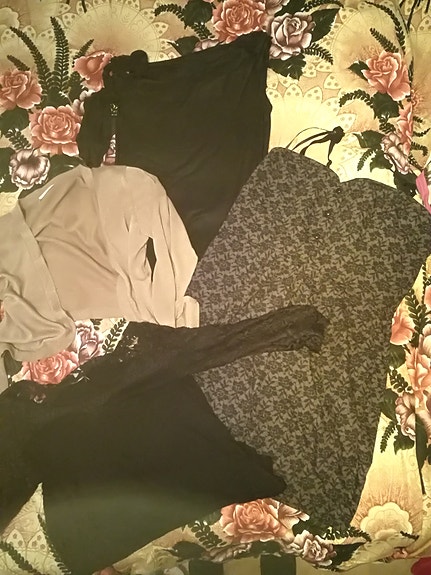 Juhla-asu:pitsipusero pusero tyköistuva "kulta"bolero mekko L/XL