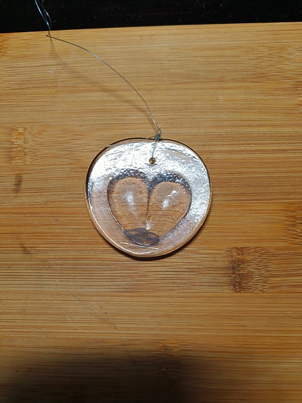 Nuutajärvi lasikoriste sydän