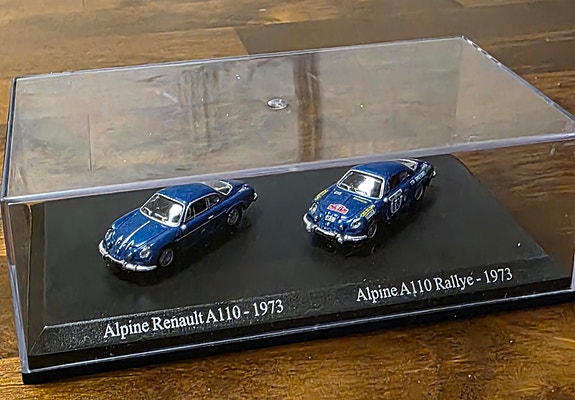 Alpine Renault A110 - 1973 Miniatyyri 2 kpl sininen