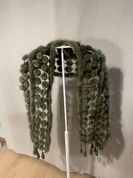 Minkkiturkki hartioille vihreä