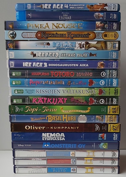 Disney Ghibli Pixar ym. Lasten leffat DVD