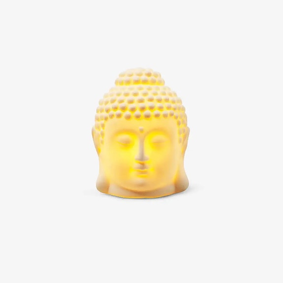 Led Light As Buddha Head Ceramic