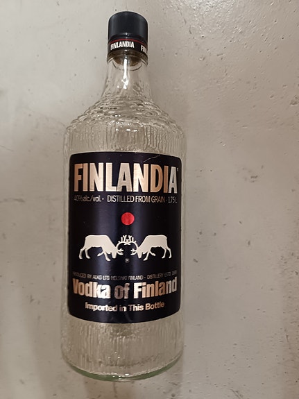 Vintage Tapio Wirkkala Finlandia vodka pullo 1,75l