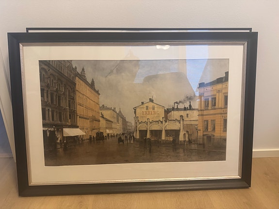 Oscar Kleineh - Helsinki aiheinen taulu Aleksanterinkadulta