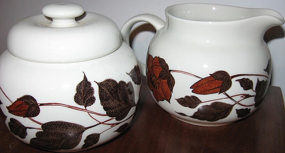 Arabia TEA FOR TWO-sarjan kermakko ja sokerikko