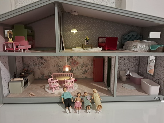 Lundby nukketalo kalusteineen