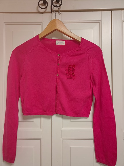 ZARA pinkki kukka bolero / neuletakki