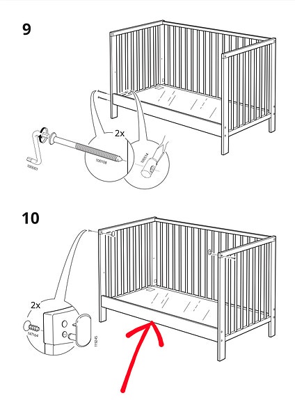 IKEA Gulliver pinnasängyn laitapala