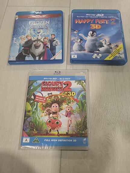 Lasten 3D Blu-ray elokuvia