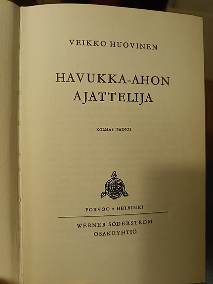 Veikko Huovinen: Havukka-ahon ajattelija