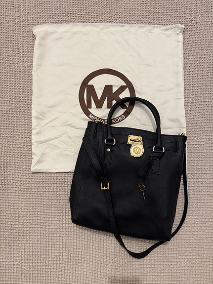 Michael Kors, Hamilton Large Tote-nahkalaukku, musta