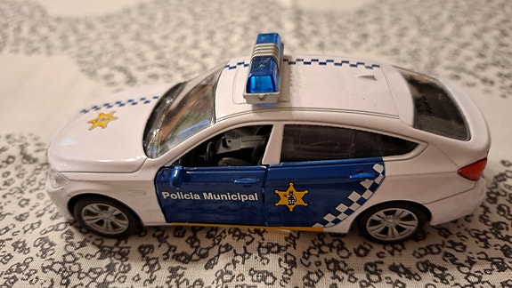 Peltinen poliisi auto