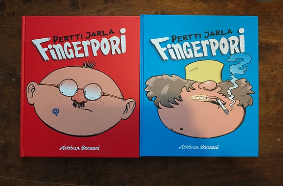 Fingerpori 1- ja Fingerpori 2 -sarjakuvat yhdessä tai erikseen.