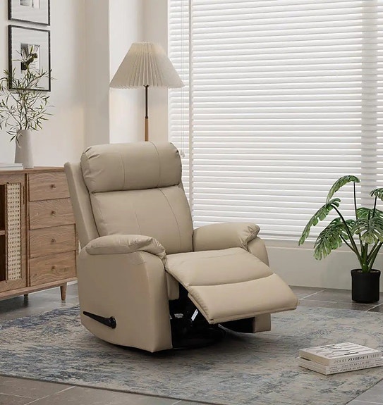 Vegas Pyörivä Recliner Lepotuoli Taupe