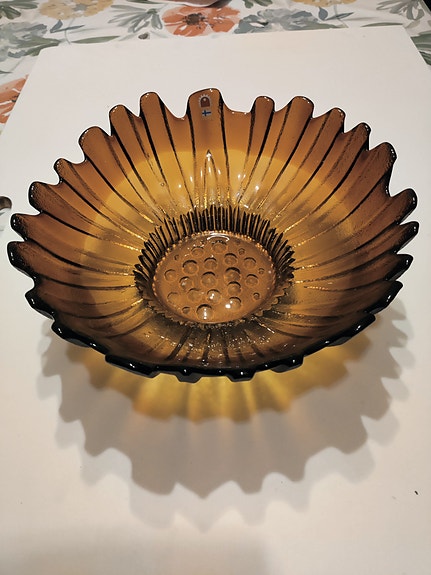 Humppilan Tokka lasimalja 30 cm ruskea