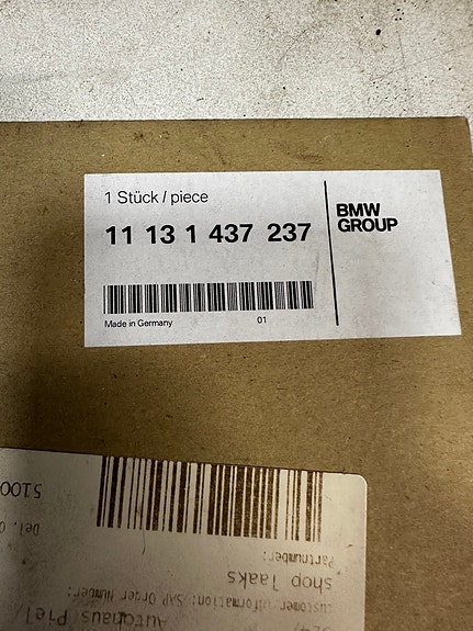 BMW 11 13 1 437 237 öljypohjan tiiviste 6 kone
