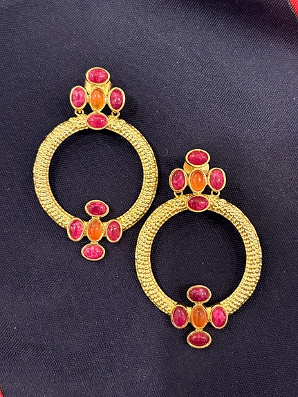 Lavani Jewelsin Red Orange Madison -korvarenkaat