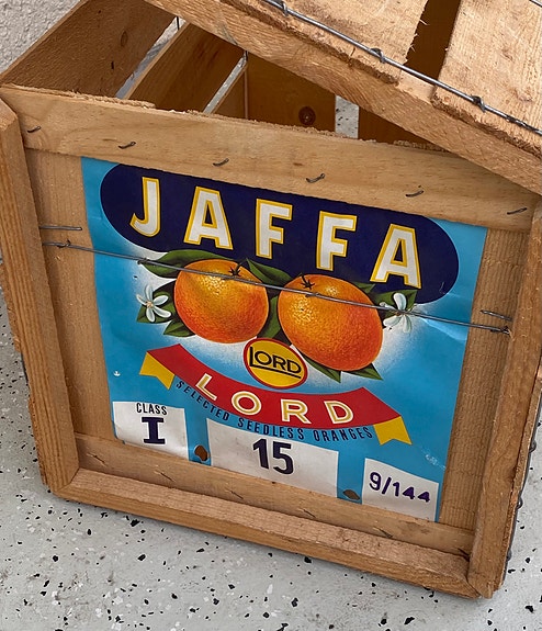 Vintage Jaffa Appelsiini Puinen Kori