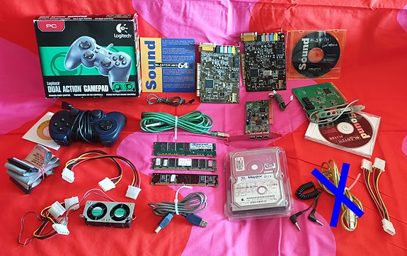 Kaapeleita + Sound Blaster ....