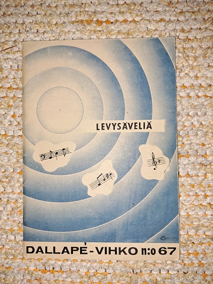 Vanha DALLAPE-nuottivihko "DALLAPE n:o 67, Levysäveliä"