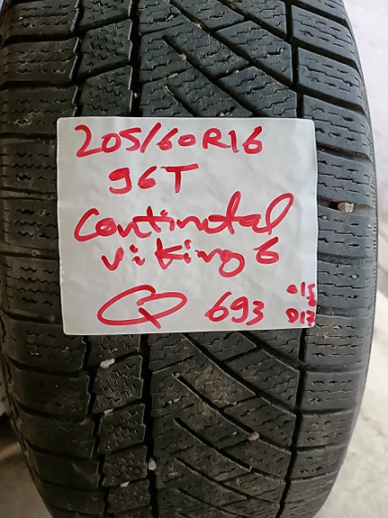 kitkarenkaat  205/60R16 96T continental viking contact 6  d17   6mm   Q693