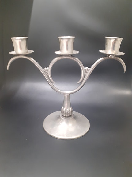 Kynttilänjalka tinaa 17cm korkea