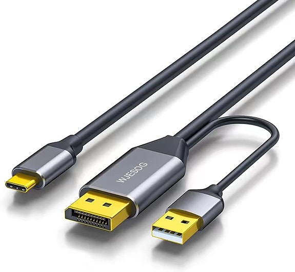 DisplayPort -> USB-C adapteri XREAL-laseille (DP Alt Mode), myös USB-C-näytöille